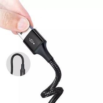 Baseus Rapid 3v1 USB - USB Type C / Lightning / micro USB kabel pro nabíjení a přenos dat 1,2 m modrý (CAJS000003)