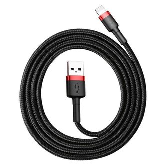 Baseus Cafule Lightning USB 2.4A kabel 50 cm (černý a červený)