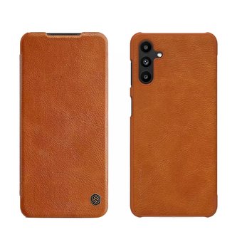Kožené pouzdro Nillkin Qin pro Samsung Galaxy A13 5G hnědé