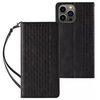 Magnet Strap Case Case pro iPhone 13 Pro Max Pouch Wallet Mini Lanyard Pendant Black