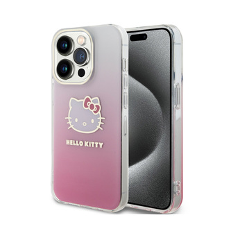Hello Kitty IML Gradient Electrop Kitty Head - pouzdro pro iPhone 15 Pro (růžové)