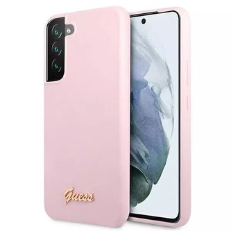 Guess GUHCS22MLSLMGLA S22 S906 Lawenda/levandule hardcase Silicon Script Metal Logo