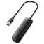 HUB 4w1 UGREEN USB - 4x USB Typ A 3.0 PD DC 12V 0,25m czarny (CM416 10915)
