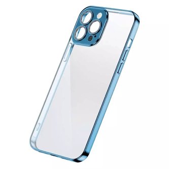 Flipový kryt Joyroom Chery Mirror Case pro iPhone 13 s kovovým rámem modrý (JR-BP907 královská modrá)