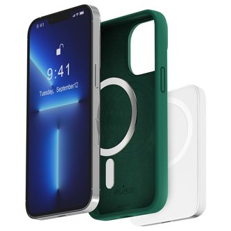 PURO ICON MAG - Pouzdro pro iPhone 14 Pro MagSafe (Dark Green)
