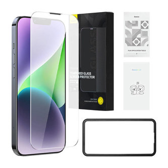 Baseus Schott HD Tvrzené sklo s prachovým filtrem 0,3 mm pro iPhone 13 Pro Max/14 Plus