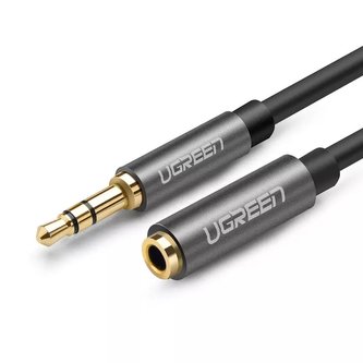 UGREEN kabel AUX prodlužovací kabel 3,5 mm mini jack 1m stříbrný (10592)
