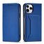 Magnet Card Case pro iPhone 12 Pro kryt peněženky stojánek na karty modrý
