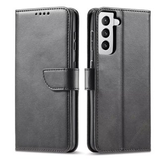 Magnet Case elegantní kryt pouzdra s funkcí chlopně a stojánku pro Samsung Galaxy S22 (S22 Plus) černý