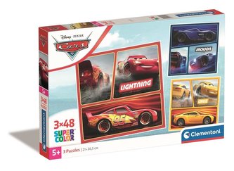 Puzzle 3x48 dílků Square Disney Cars