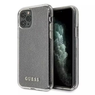 Guess GUHCN65PCGLSI iPhone 11 Pro Max srebrný/stříbrný pevný obal Glitter