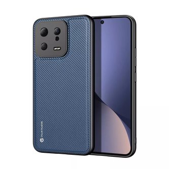 Pouzdro Dux Ducis Fino pro kryt Xiaomi 13 se silikonovým rámečkem modré
