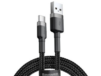 Baseus Kabel USB-C 2A 2M šedočerný