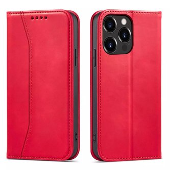 Magnet Fancy Case Case pro iPhone 13 Pro Max Pouch Wallet Card Holder Red