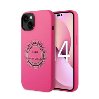 Karl Lagerfeld Silicone RSG - pouzdro pro iPhone 14 Plus (růžové)