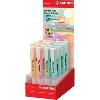 Zvýrazňovač Stabilo Swing® cool Pastel Edition stojánek