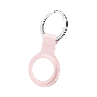 PURO ICON Case - Silikonová klíčenka pro Apple AirTag (růžový písek)