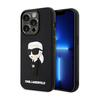 Karl Lagerfeld 3D Rubber NFT Ikonik - pouzdro pro iPhone 14 Pro Max (černé)