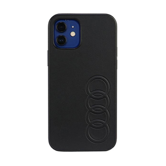 Audi Synthetic Leather - pouzdro pro iPhone 12 / iPhone 12 Pro (černé)