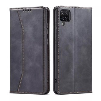 Magnet Fancy Case Case pro Samsung Galaxy A12 5G Pouch Wallet Card Holder Black