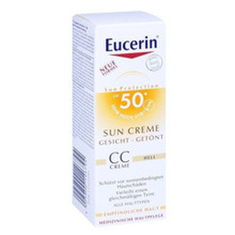 Eucerin CC krém na opalování na obličej SPF 50+ Light (Sun CC Creme) 50 ml woman