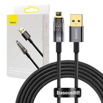 Kabel Baseus Explorer USB-Lightning, 2,4 A, 2 m (černý)