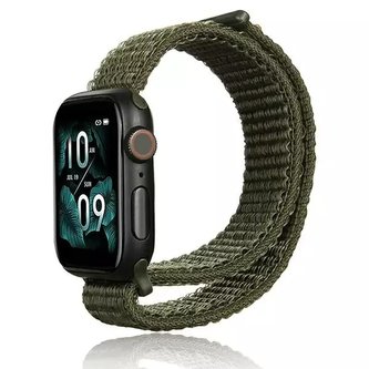 Nylonový řemínek na chytré hodinky Beline pro Apple Watch 42/45/45/49 mm nákladní khaki