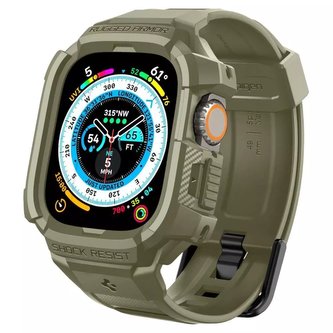 Pasek Spigen Rugged Armor "Pro" do Apple Watch Ultra (49mm) Vintage Khaki