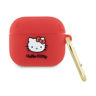 Hello Kitty Silicone 3D Kitty Head - pouzdro pro AirPods 3 (fuchsiová)