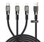 Joyroom 3w1 kabel USB - Lightning / Lightning / USB Typ C 3,5A 480 Mbps 1,3 m černý (S-1335K4)