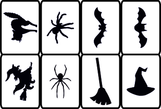 ARTEMISS Sada šablonek - Čarodějnický rej 507 Rozměr: F 8ks - 6,5x9cm