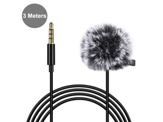Kravata Puluz Microphone Jack s klipem 3m 3,5mm Jack PU3045