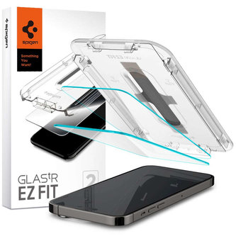 2x Tvrzené sklo Spigen Glas.TR "EZ FIT" pro Apple iPhone 14 Pro Max Clear