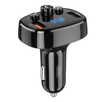 Vysílač FM XO BCC03 Bluetooth, QC 3.0, 2x USB, 18 W (černý)