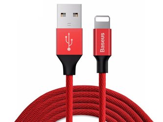Baseus Oryginální kabel Lightning iPhone Yiven 1,2m červený