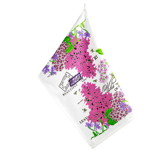 Kuchyňská utěrka 1 ks - Fialka růžová, fialová - 40x60 cm