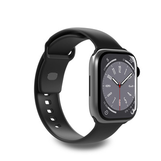 PURO ICON - Elastický řemínek pro Apple Watch 42/44/45/49 mm (S/M & M/L) (Black)