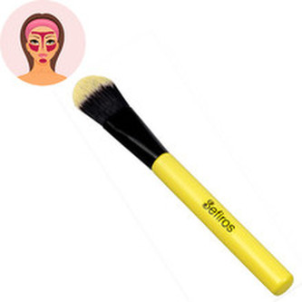 Sefiros Rovný štětec na make-up s rukojetí Pastell (Foundation Brush Pastell) woman
