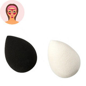Sefiros Houbička na make-up Black & White (Make-up Blender) 1 ks Varianta černý woman