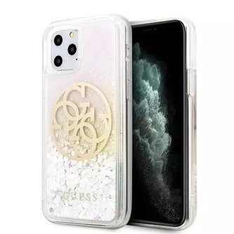 Pevné pouzdro Guess GUHCN65LGIRGP iPhone 11 Pro Max Gradient Liquid Glitter Circle Logo