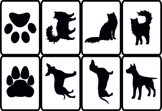 ARTEMISS Sada šablonek - Mazlíčci v akci 509 Rozměr: F 8ks - 6,5x9cm