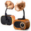 Retro bezdrátový reproduktor BT SD 5W Bluetooth 5.0 Mini-B5 FM rádio Brown