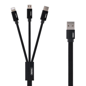 Kabel USB 3v1 Remax Kerolla, 2 m (černý)