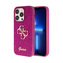 Guess Glitter Script Big 4G - pouzdro pro iPhone 15 Pro Max (fialové)