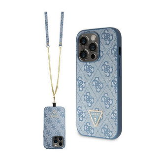 Guess Crossbody 4G Metal Logo - pouzdro pro iPhone 15 Pro (modré)