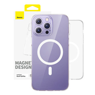 Magnetic Phone Case for iP 14 PRO Baseus OS-Lucent Series (Clear)