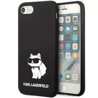 Ochranné pouzdro na telefon Karl Lagerfeld KLHCI8SNCHBCK pro Apple iPhone 7/8/ SE 2020/2022 hardcase black/black Silikonová Choupette