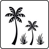 ARTEMISS Palmy - plastová šablona 504 Rozměr: B 14,5x14,5cm