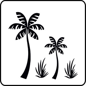 ARTEMISS Palmy - plastová šablona 504 Rozměr: B 14,5x14,5cm