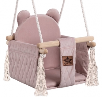 Stylová houpačka prošívaný Velvet, šeříková